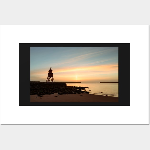 Herd Groyne Lighthouse Sunrise Wall Art by jldunbar